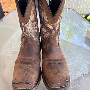 Rustic Brown Camo Western Boots